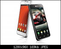 LG Optimus f7 ( links) und LG Optimus f5 (rechts)