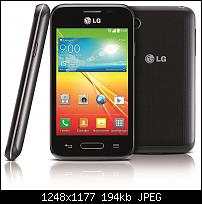 LG L40 (black) front-back-side