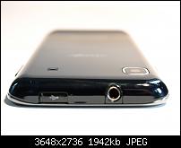 Ansicht von oben mit USB-Anschluss und 3.5mm Klinkenstecker