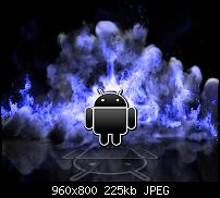 Android Wallpaper Sammlung-android-blue-flames_44.jpg