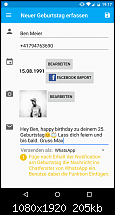 Geburtstagsreminder: automatisches Versenden (SMS/WhatsApp), zeitoptimierend &amp; persön-screenshot_20160901-191759.png