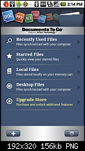 Documents To Go 3.0-dtg3_01_main_app_launcher.png