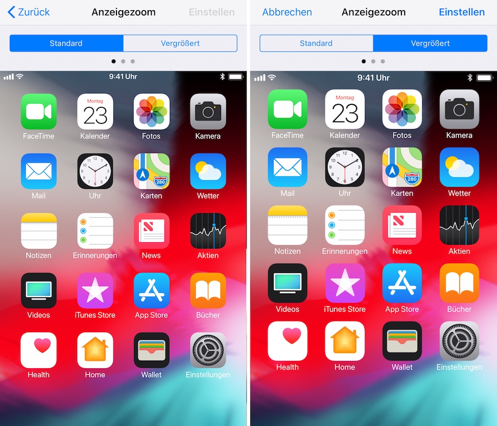 iPhone Xs Max mit vergrösserter Iconanzeige-ios-anzeigezoom.jpg