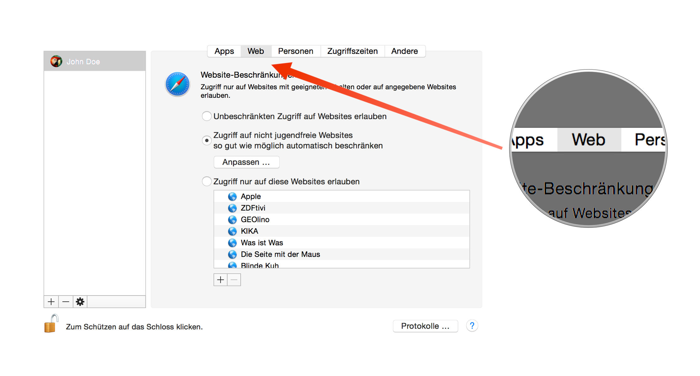 Tutorial: Kindersicherung unter OS X nutzen-kind-5.png