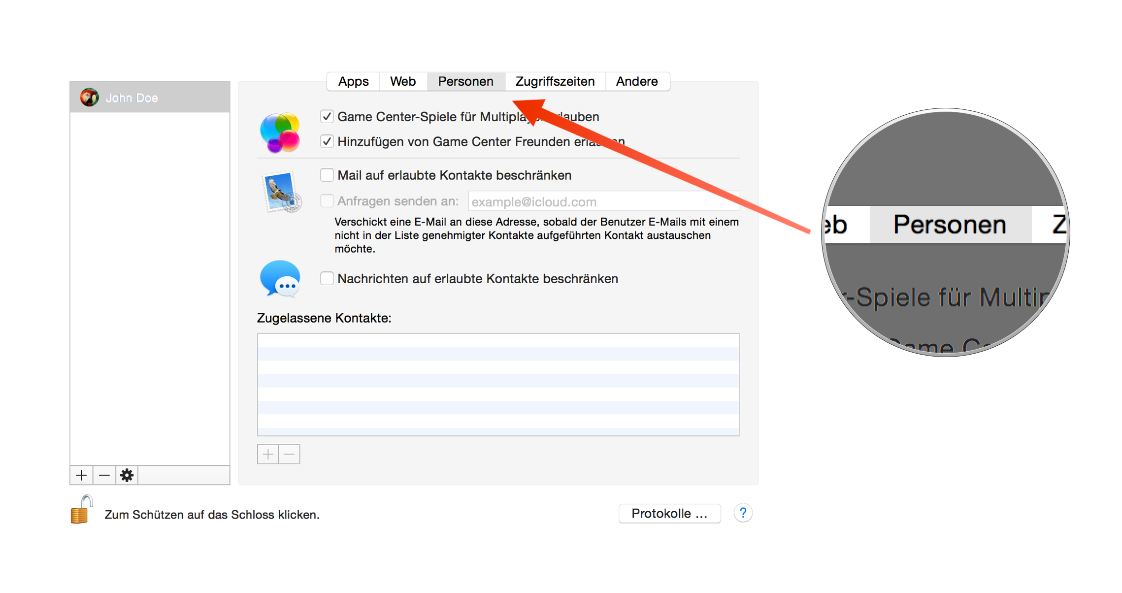 Tutorial: Kindersicherung unter OS X nutzen-kind-6.png