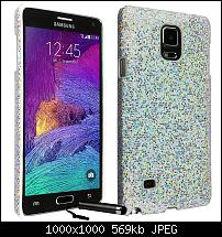 Samsung Galaxy Note 4 - S-View/Flip Covers, Cases und Schutzhülle-hardcase-glittersilver.jpg