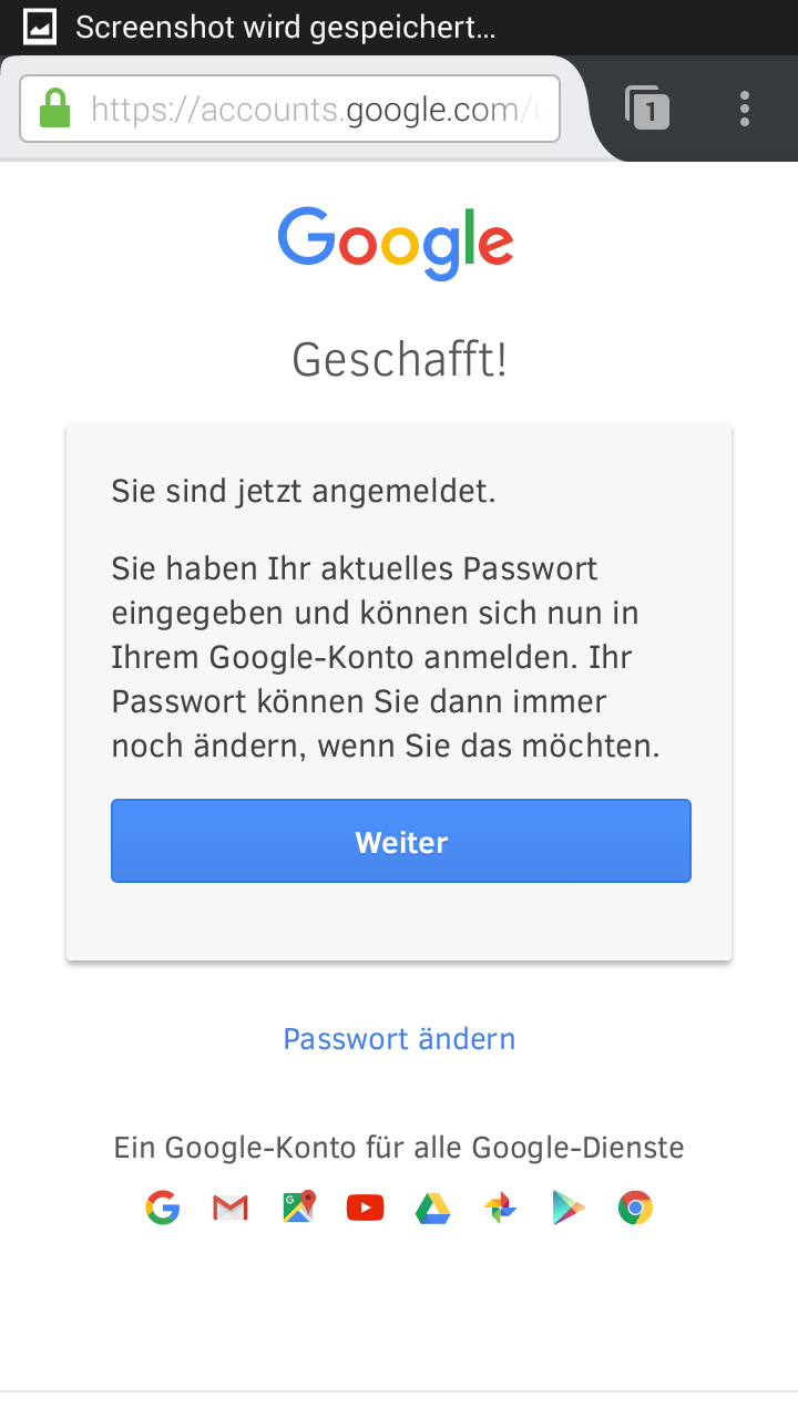 Google Konto kann nicht aktiviert werden