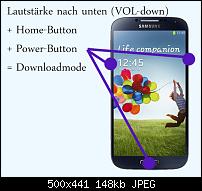 Flashen der I9505XXUEMJ5 ohne den neuen Bootloader der 4.3 und Root MJ5 Knox0x1-samsung-galaxy-s4-downloadmode.jpg