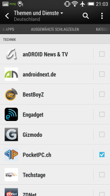 BlinkFeed Sense 5.5 Auswahl