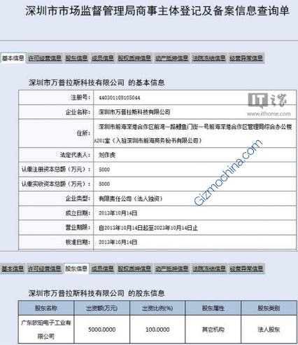 OnePlus ist diesem Dokument zu Folge eine Tochter von Oppo