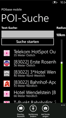 POIbase Screenshot