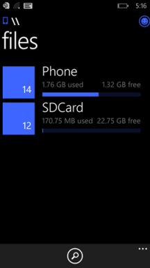 Screenshot File Manager Windows Phone 8.1