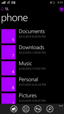 Screenshot File Manager Windows Phone 8.1