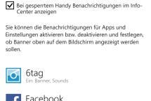 Benachrichtigungen Windows Phone 8.1