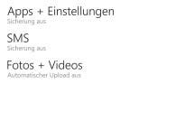 Windows Phone 8.1 Sicherung