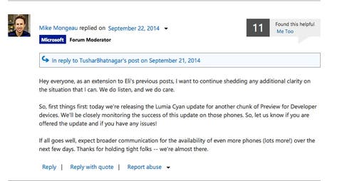 Lumia Cyan Developer Preview