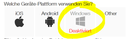 Threema Beta-Registrierung für Windows Phone deaktiviert