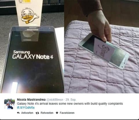 #gapgate: Lücke im Galaxy Note 4 kein Herstellungsfehler sagt Samsung twitter