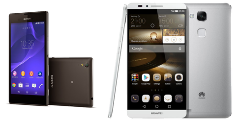Sony Xperia T3 und Huawei Ascend Mate7