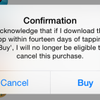 Apple AppStore Verzicht des Rückgaberechts