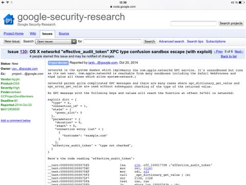 Google Security Mac OS X