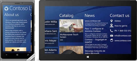 AppStudio: Die eigene Windows 8 / Windows Phone App ohne Code msft-appstudio-contoso-list