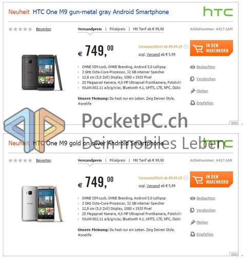 HTC One M9 bei Cyperport