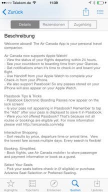 Air Canada App für Apple Watch