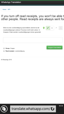 WhatsApp Übersetzungstool