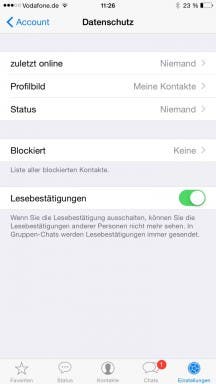 WhatsApp für iOS: Datenschutz-Einstellungen