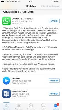 WhatsApp für iOS: Changelog