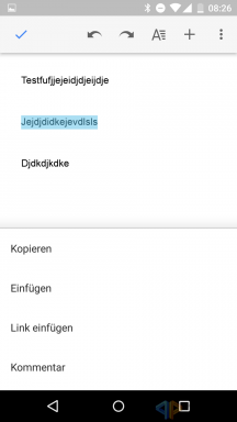 Android M cut, copy and paste