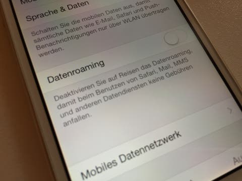 Roaming auf dem iPhone