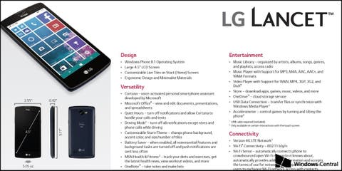 LG Lancet Spezifikationen