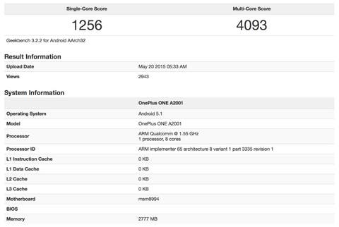 OnePlus Two Geekbench