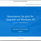 Windows 10 Upgrade Reservierung