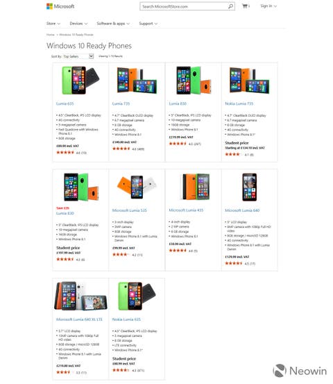 Microsoft store lumia windows 10 update