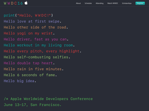 Apple WWDC 2016