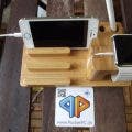 3in1 Apple Watch/iPad/iPhone Echtholz-Dockingstation
