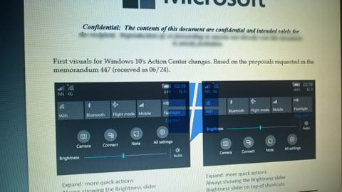 Windows 10 Mobile Action Center