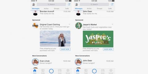 Facebook: Auch der Messenger zeigt bald Werbung an gsmarena_001