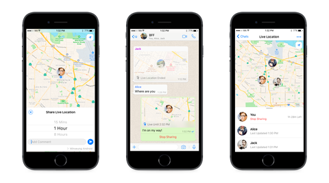 WhatsApp Live Location