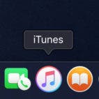 Apple iTunes im Dock von macOS Mojave
