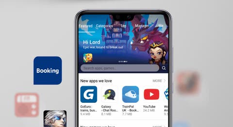 Huawei AppGallery mit Smartphone