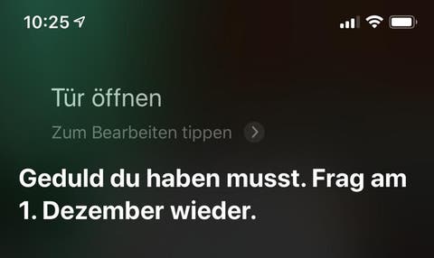 Apple Siri Anfrage