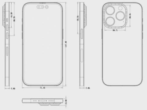 iPhone 14 Pro Schemazeichnungen Leak