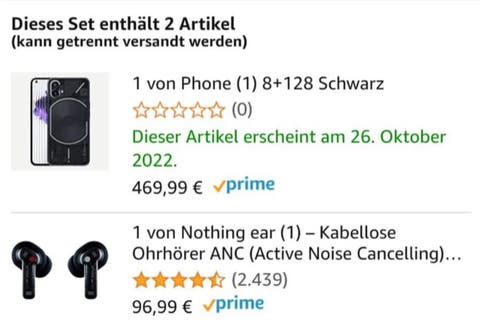News Nothing Phone (1): Preise auf Amazon aufgetaucht nothing-phone-price-leak
