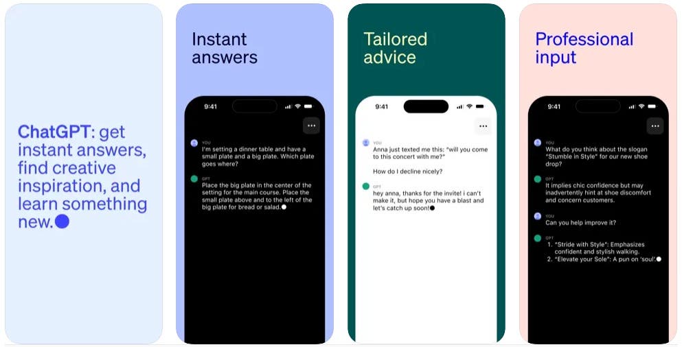 OpenAI ChatGPT App iOS