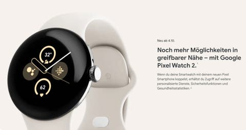Google Pixel Watch 2 Teaser auf Webseite