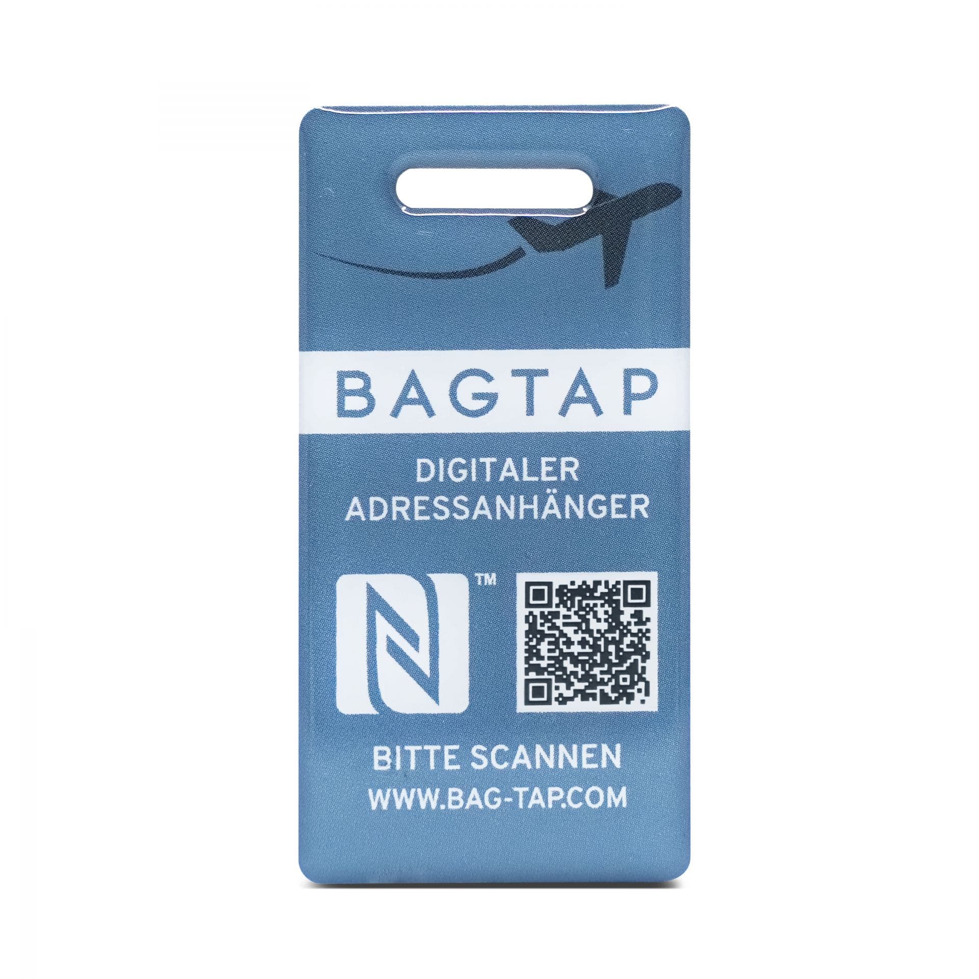 Bagtap - digitaler Adressanhänger - PVC Epoxy - hellblau